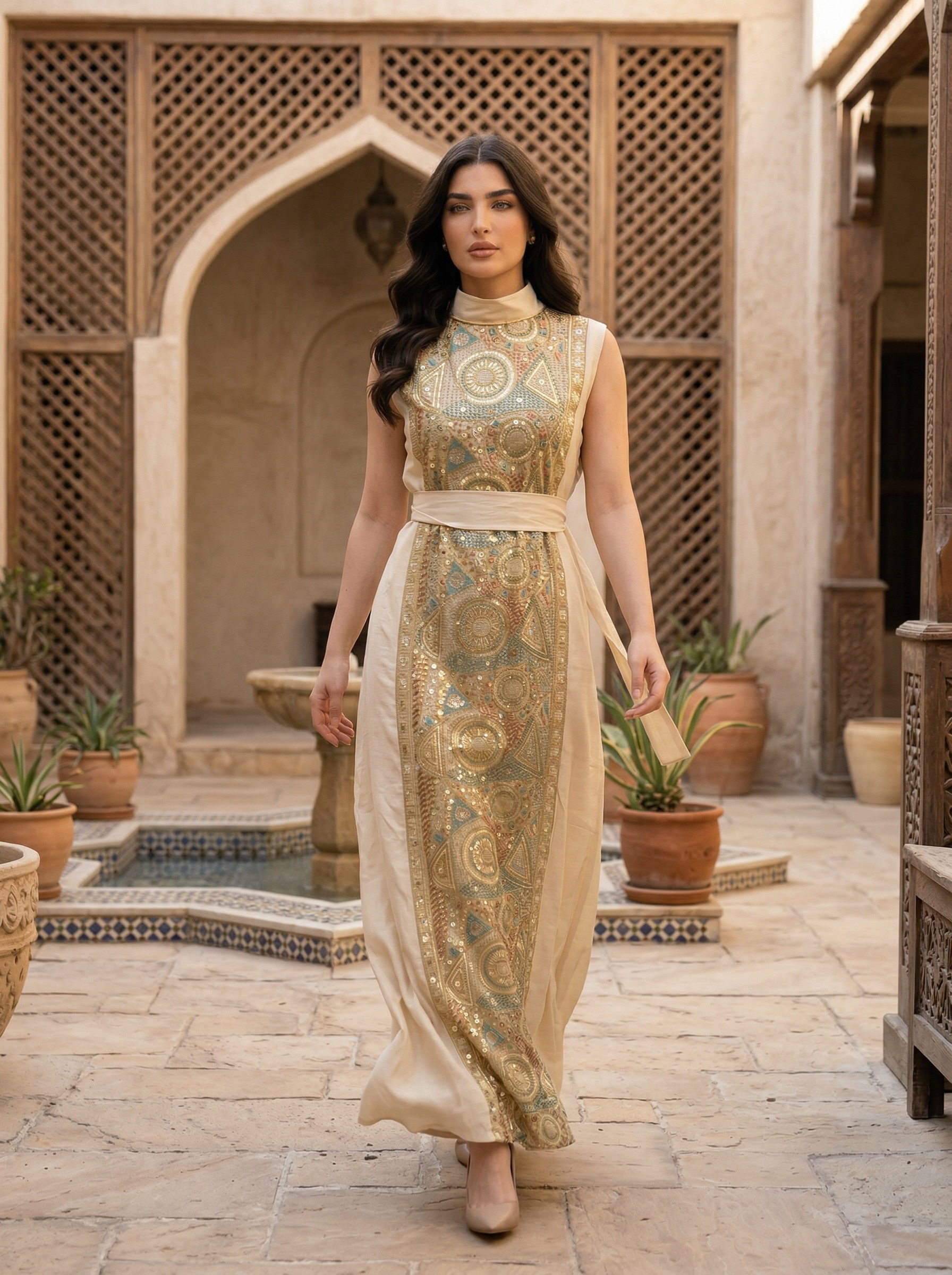 Rola Gold Abaya