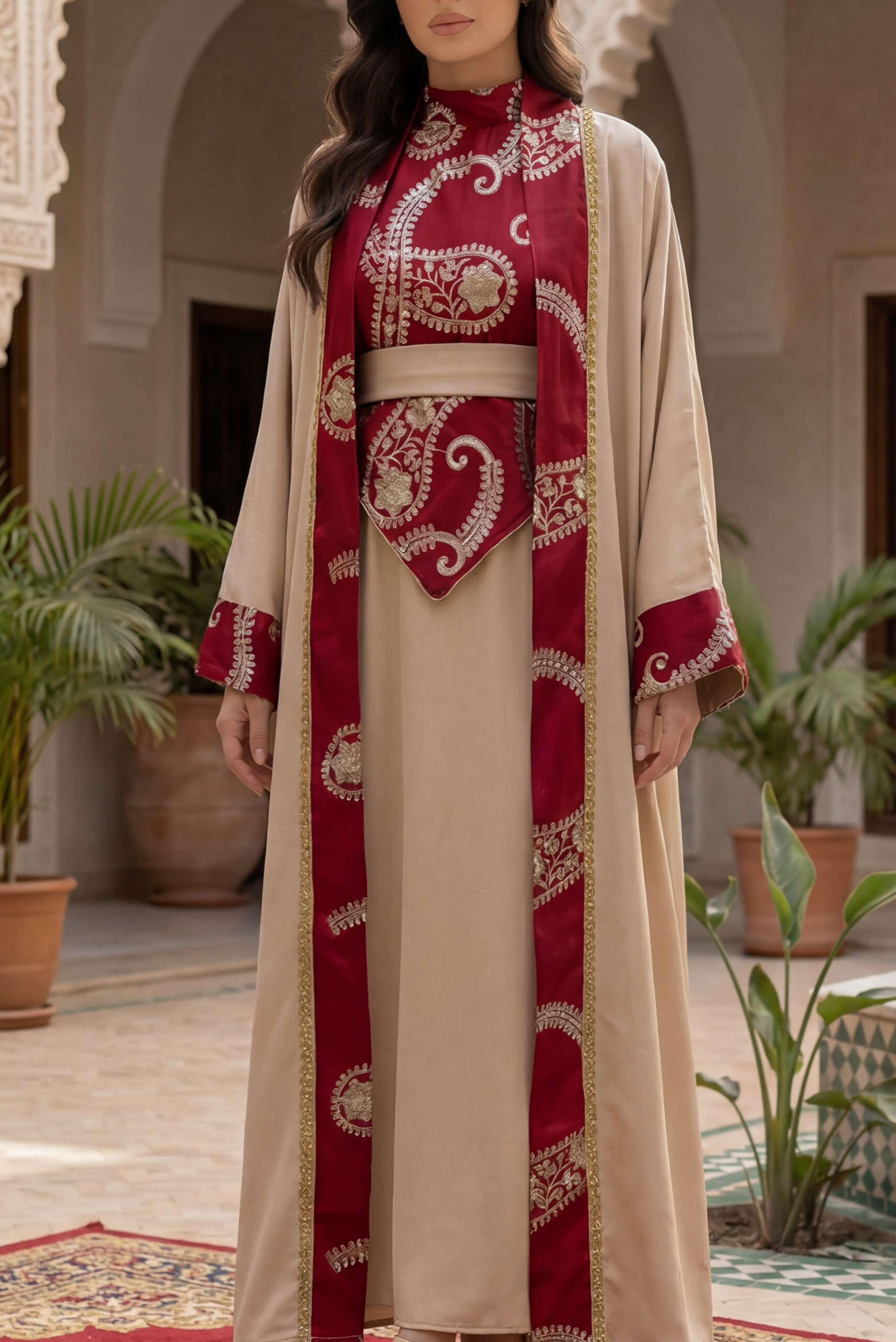 Royal Embroidered Marina Abaya Set