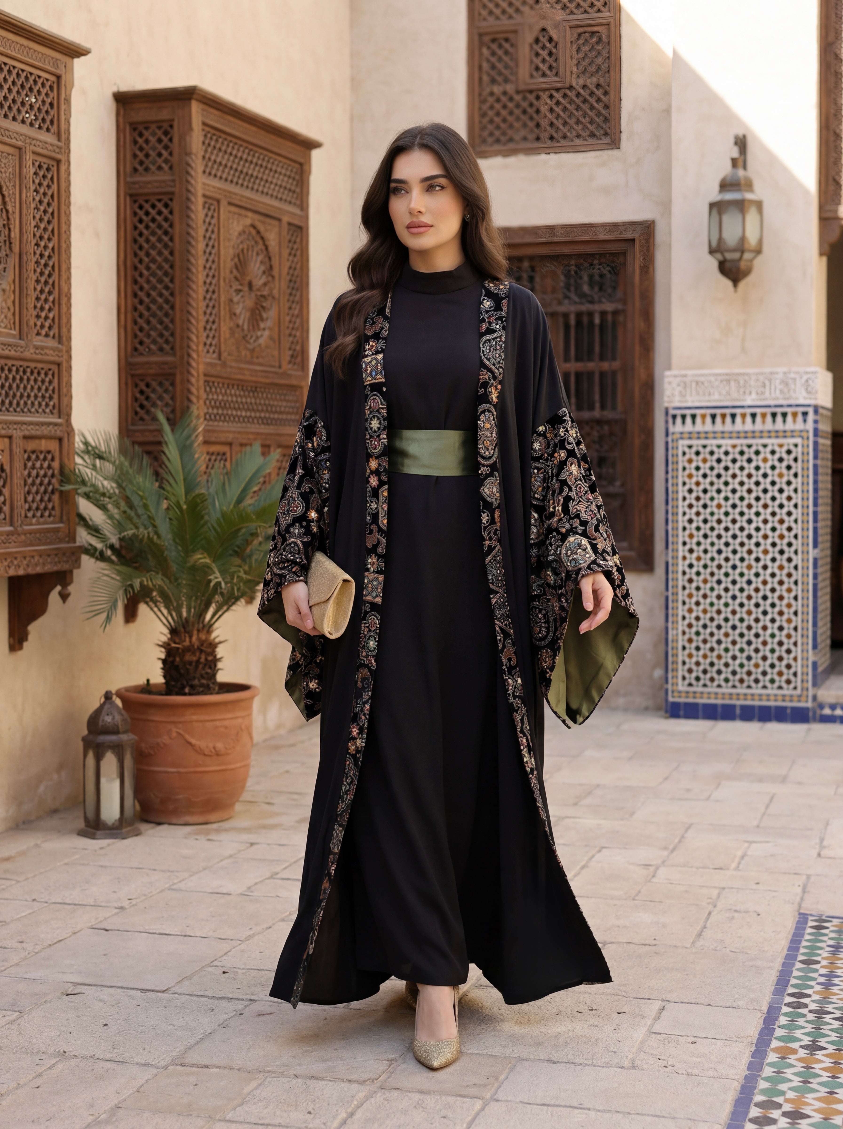 Taraf abaya - Green
