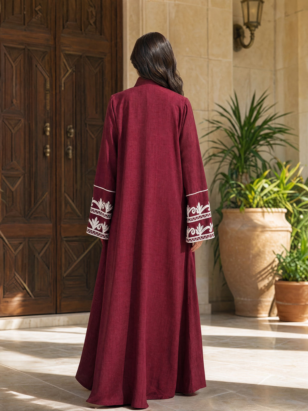 Aurum Abaya - Burgundy
