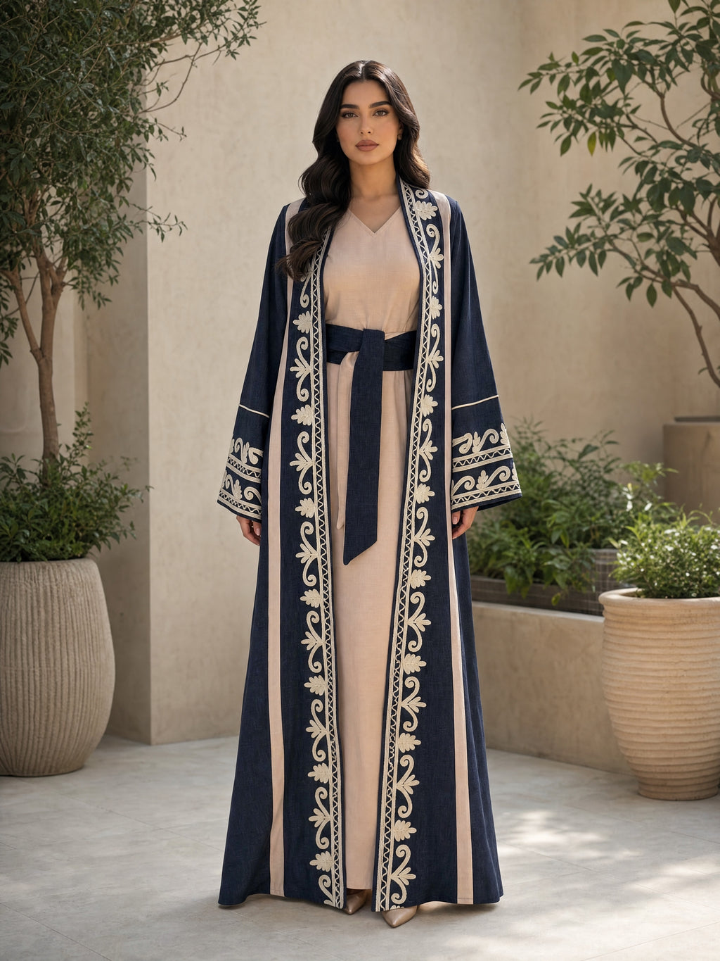 Aurum Abaya - Navy