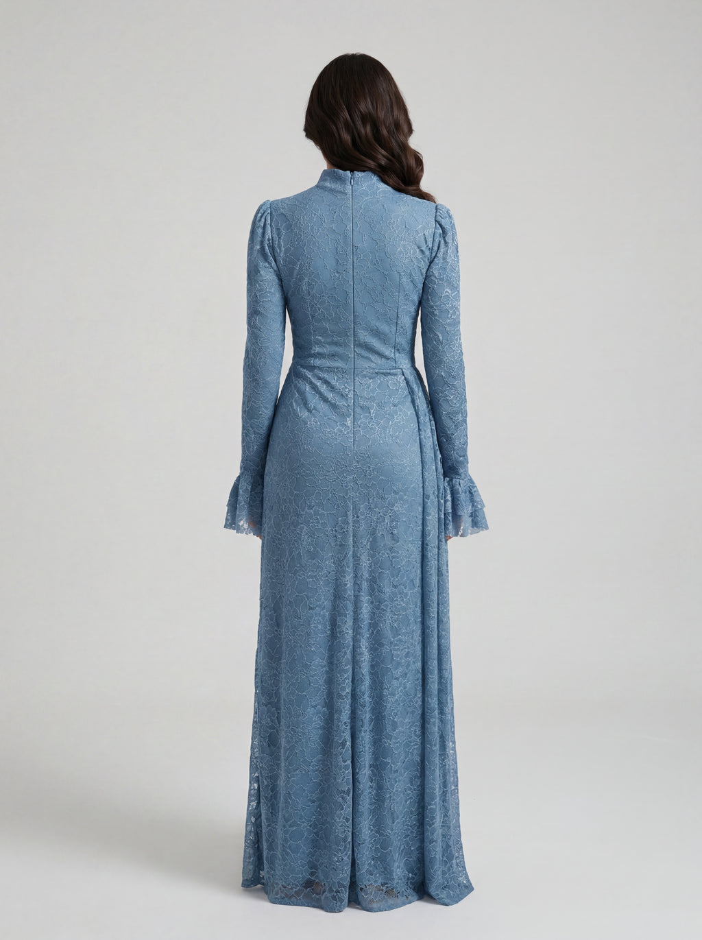 Dusty Blue Lace Dress