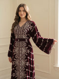 Plum Blossom Velvet Dress