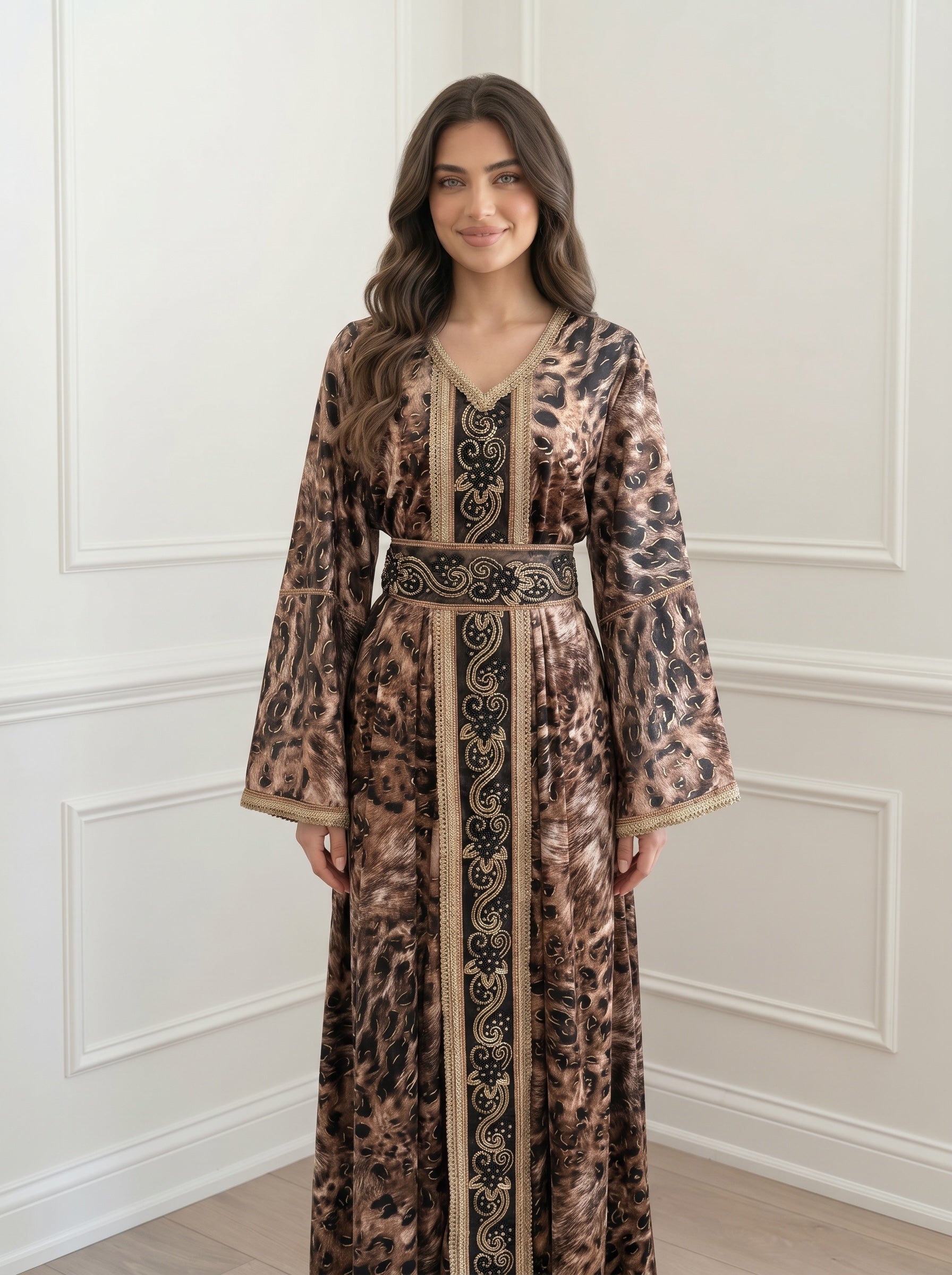 Velvet Bedouin Embroidered Kaftan