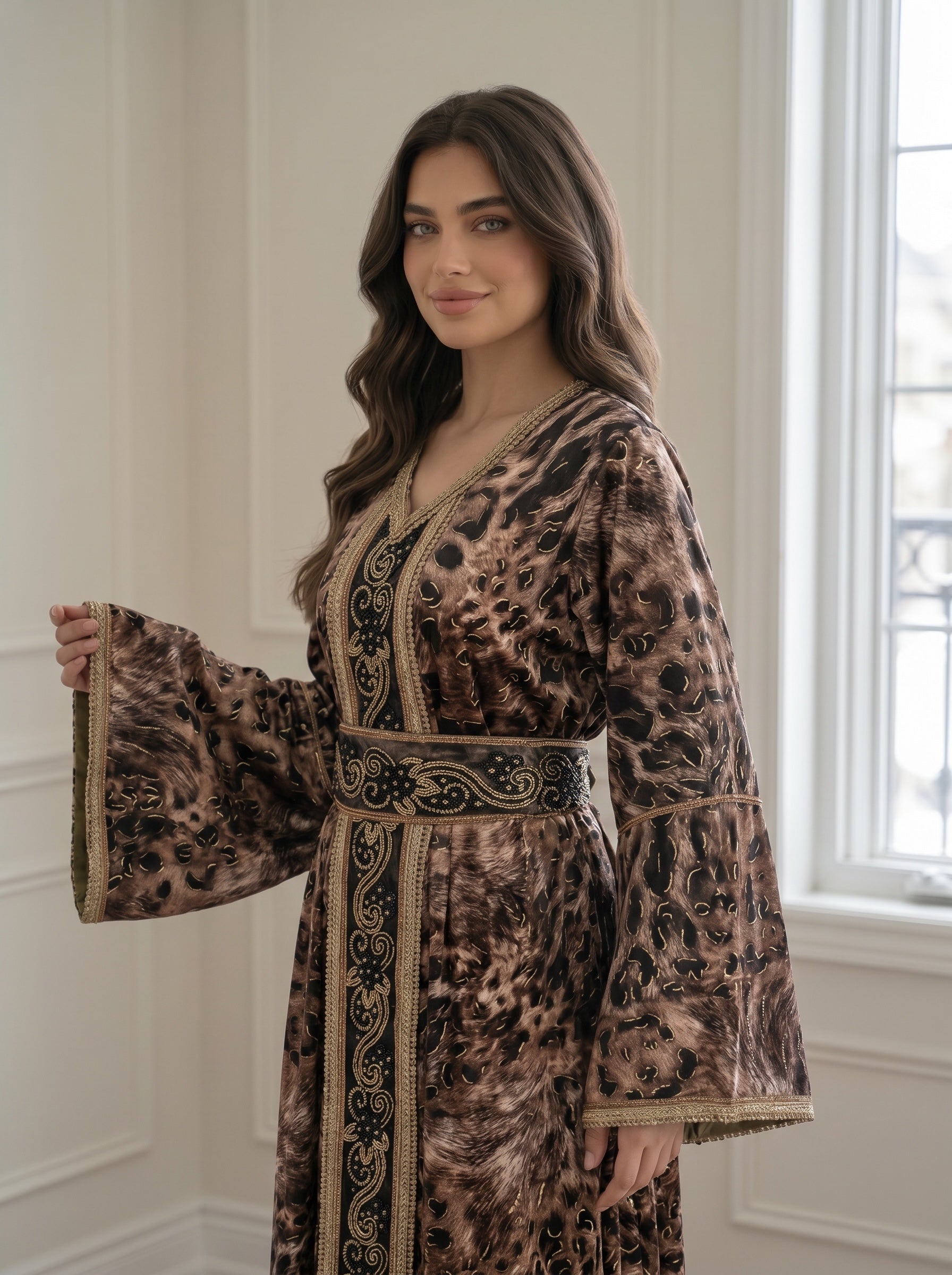 Velvet Bedouin Embroidered Kaftan