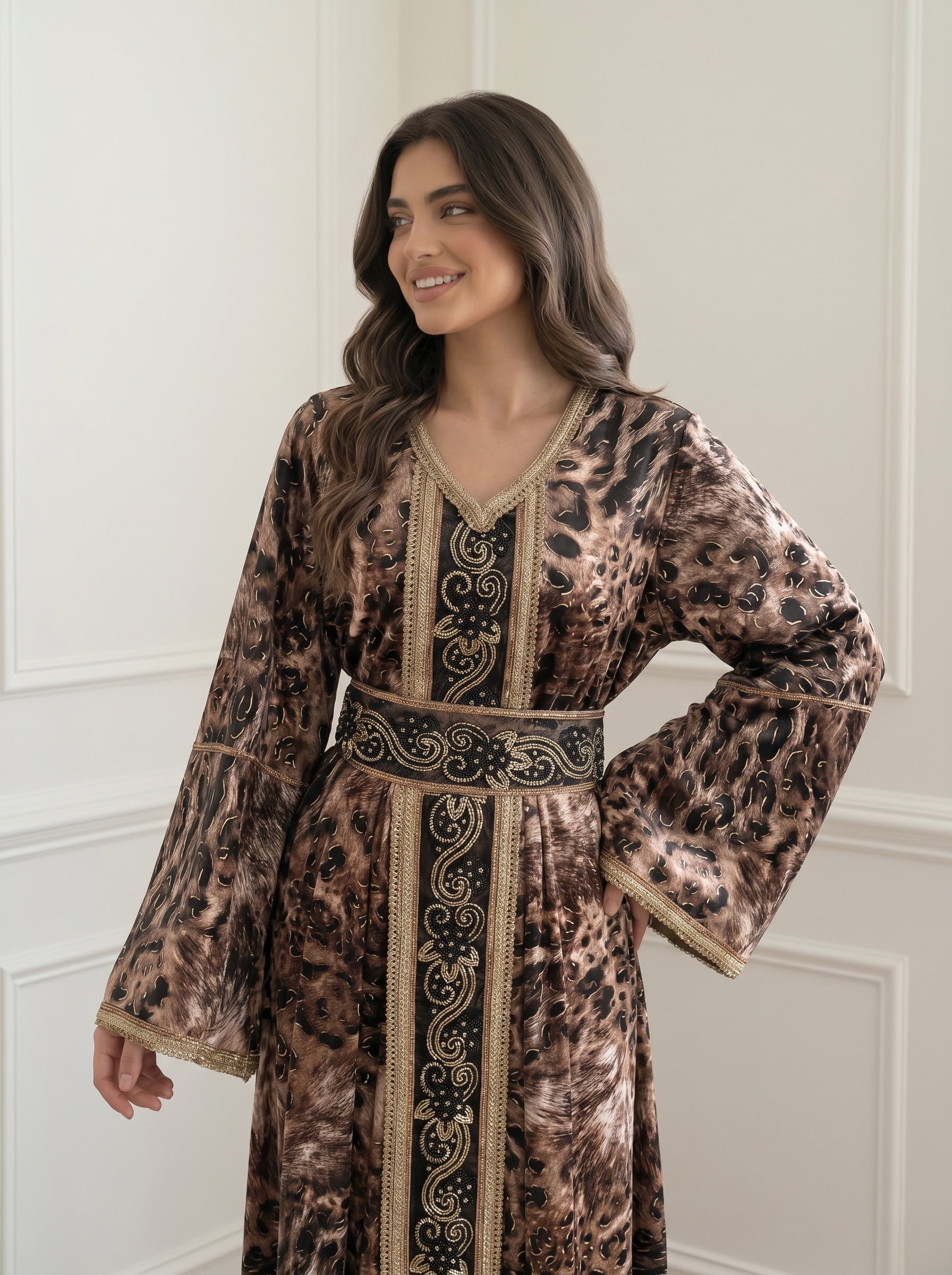 Velvet Bedouin Embroidered Kaftan