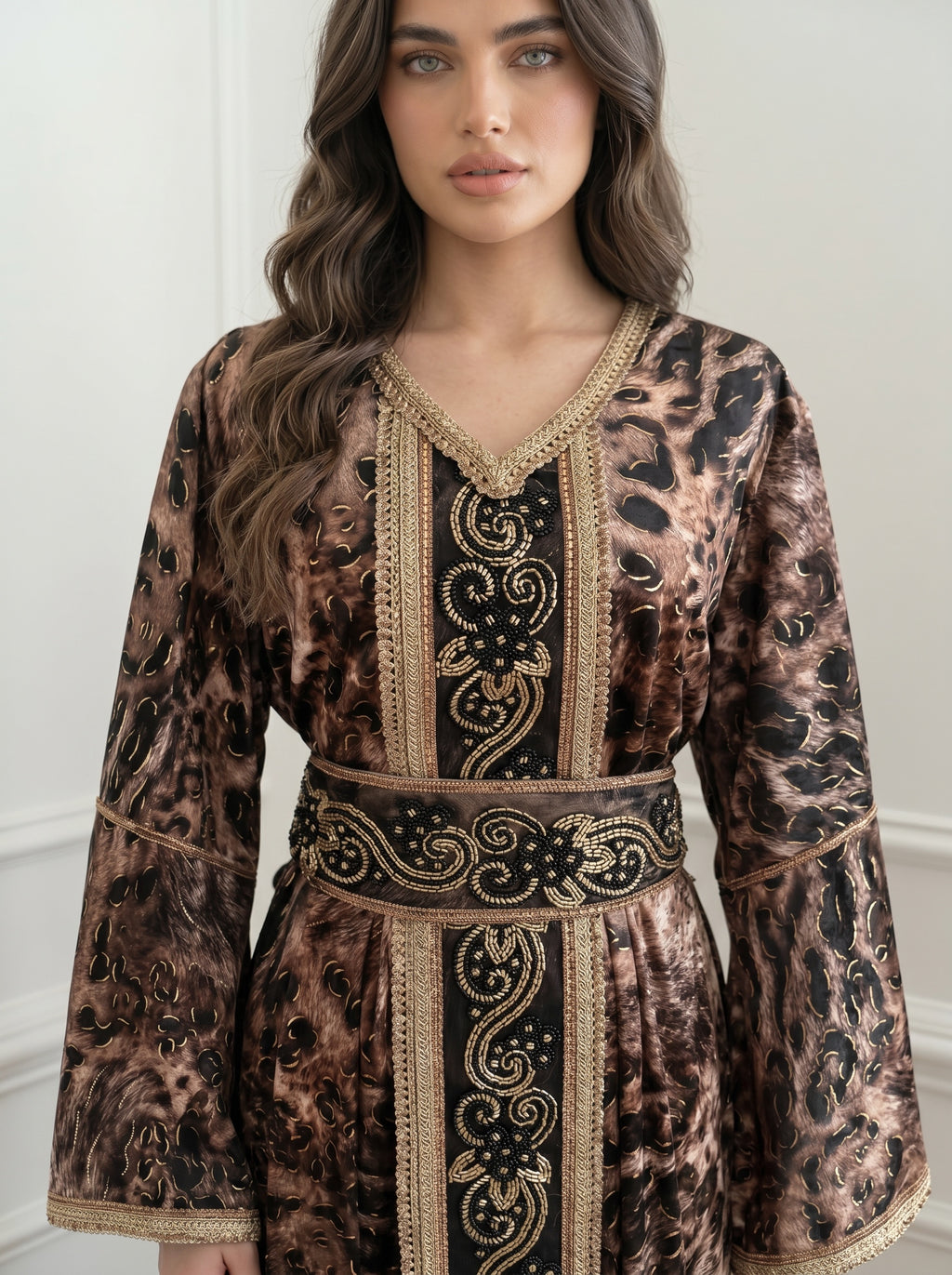 Velvet Bedouin Embroidered Kaftan