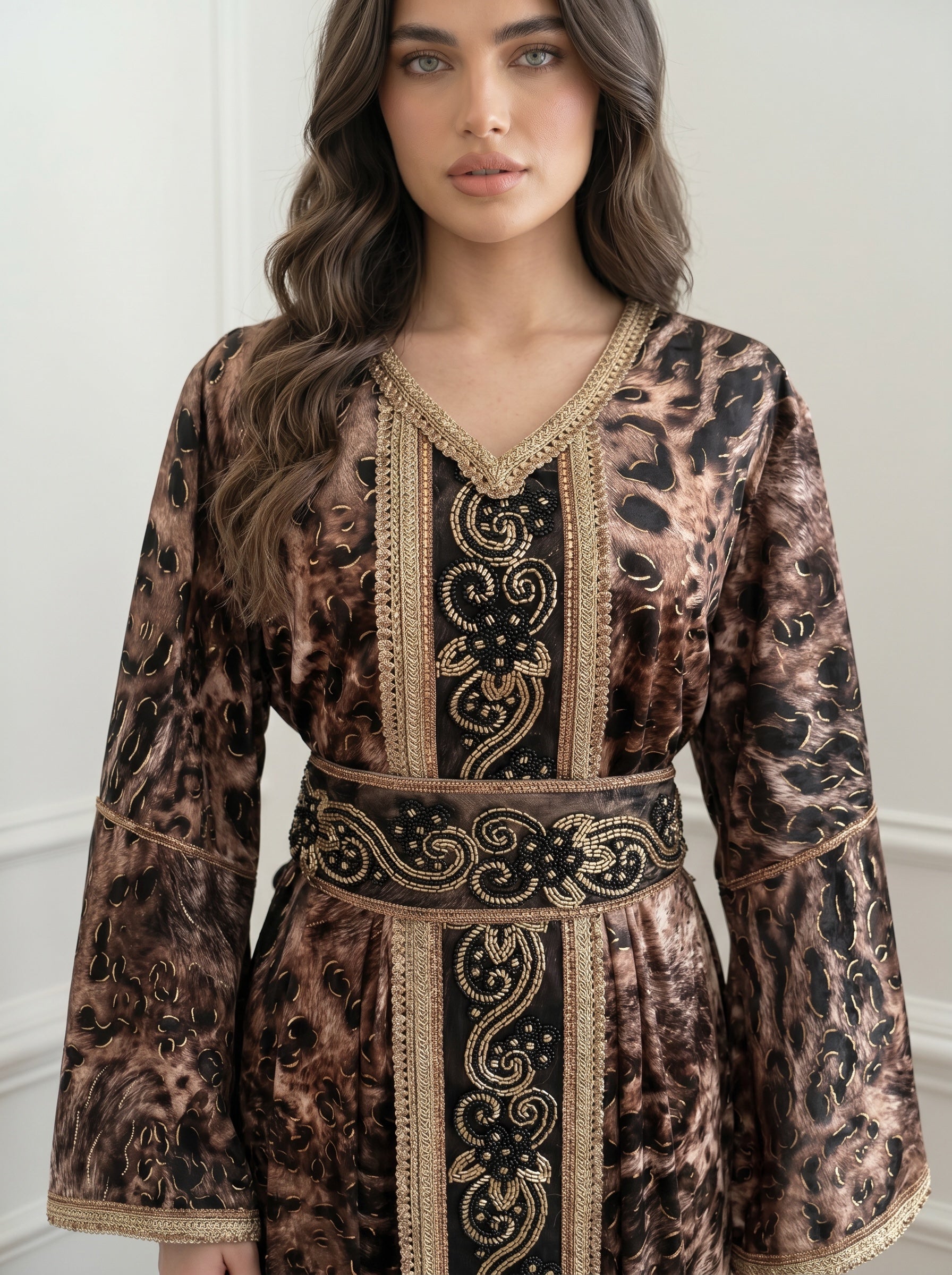 Velvet Bedouin Embroidered Kaftan