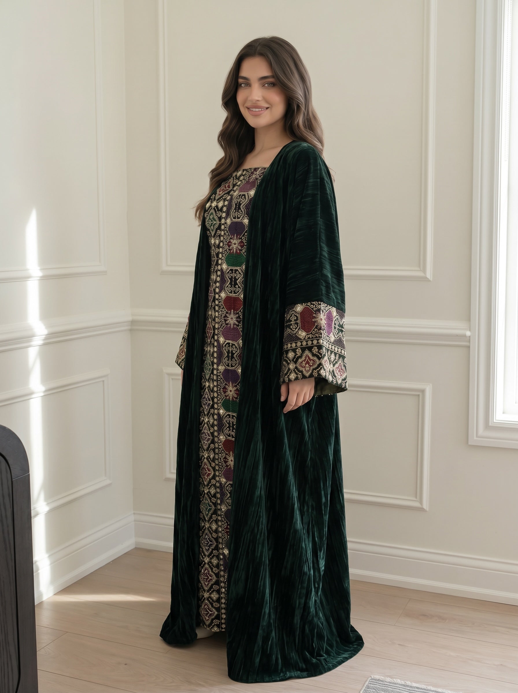 Dark brown abaya