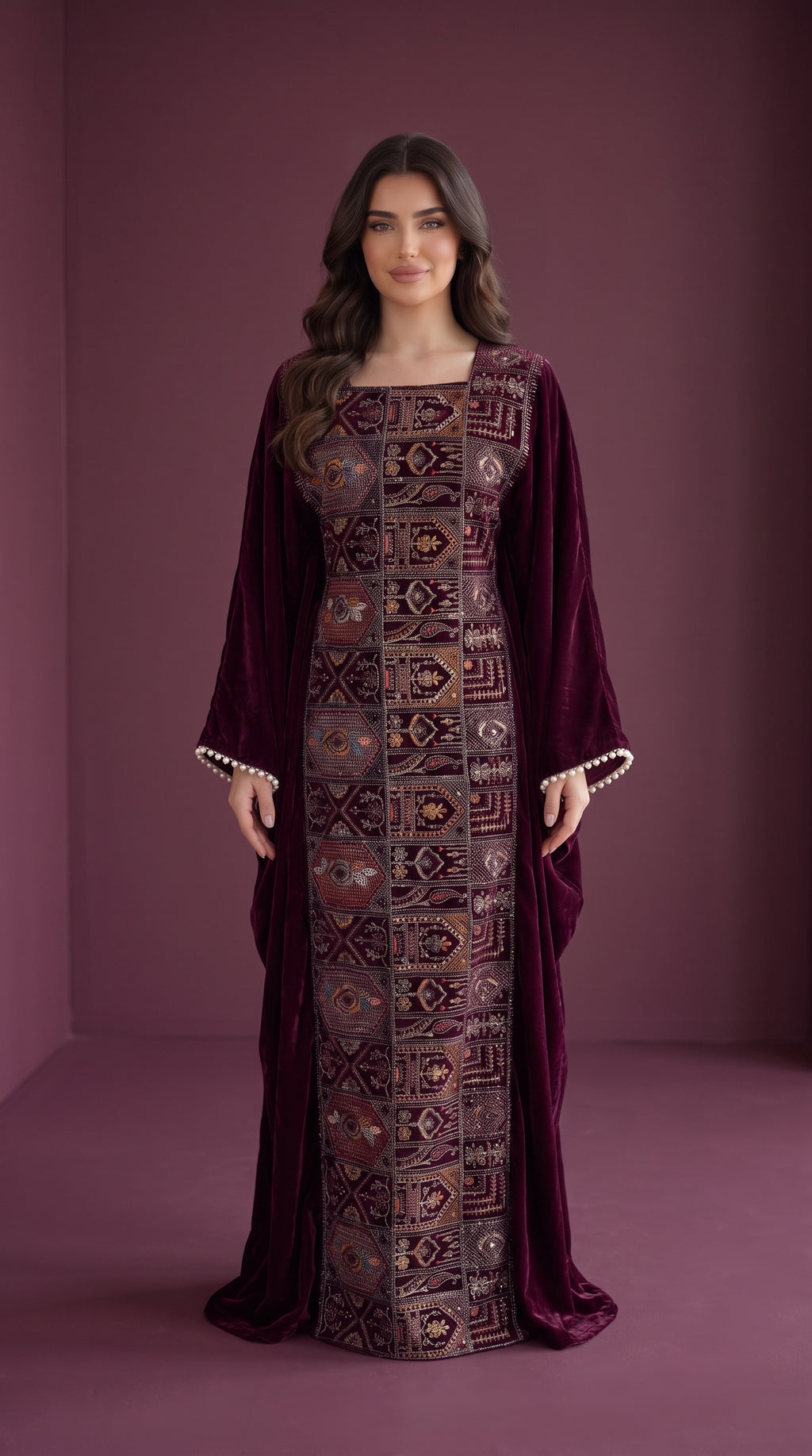 Hala Velvet Burgundy