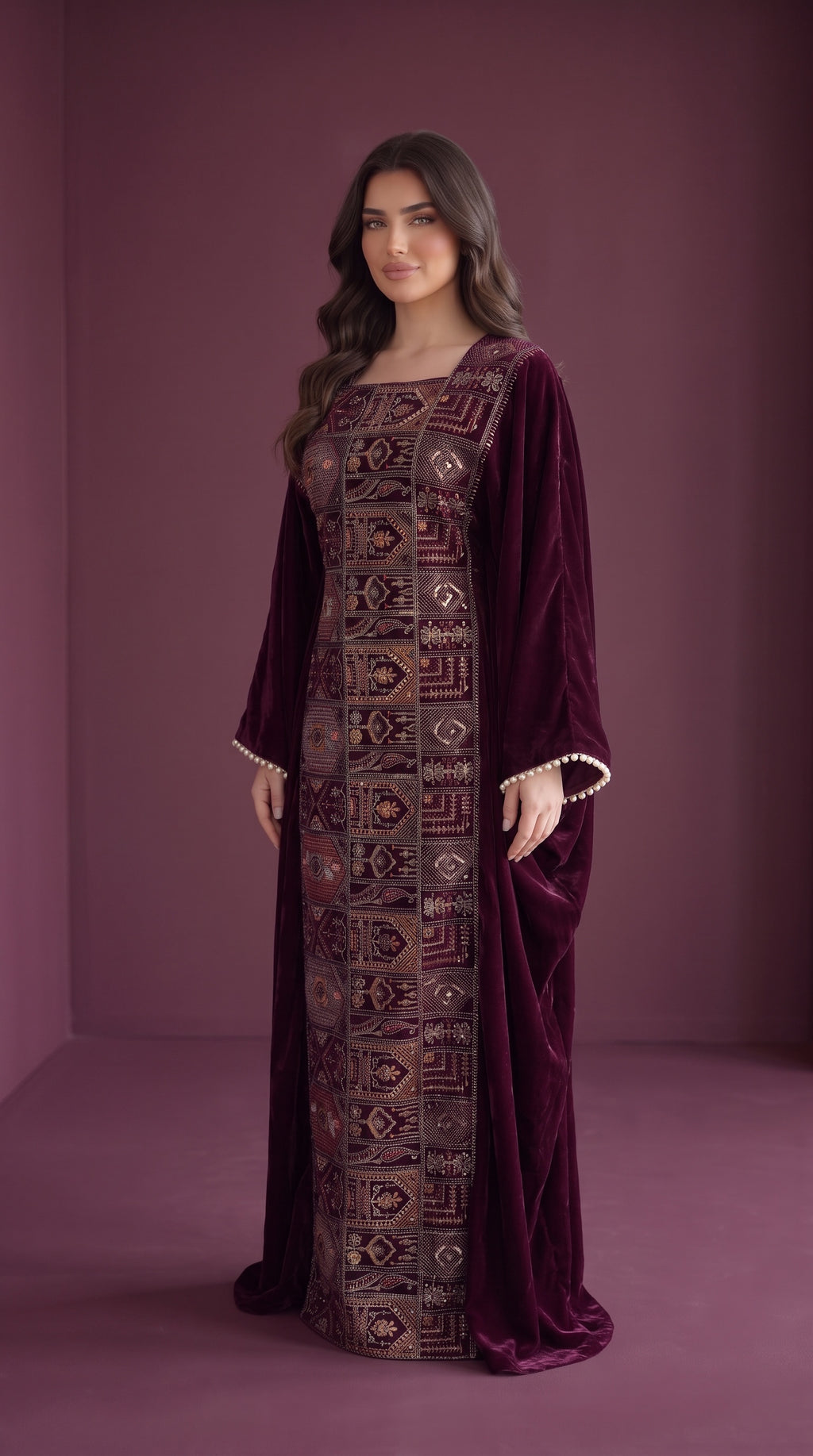 Hala Velvet Burgundy