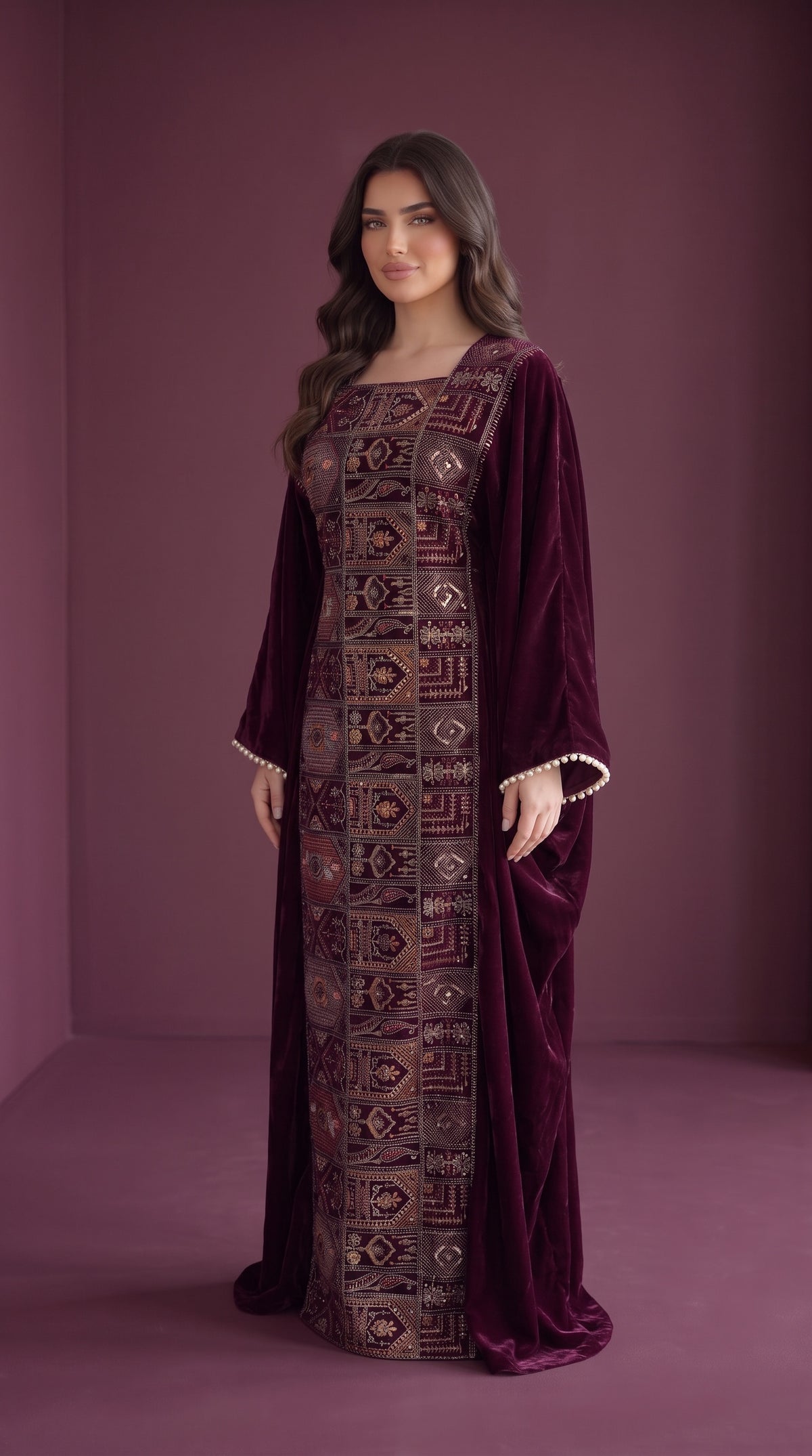 Hala Velvet Burgundy