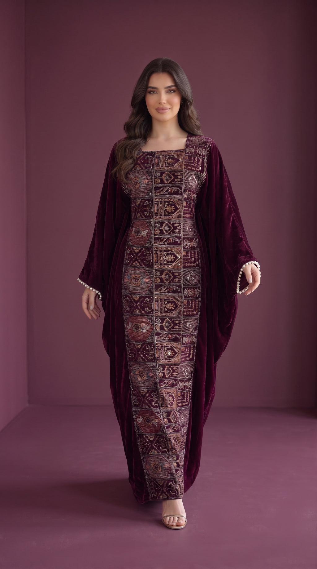 Hala Velvet Burgundy