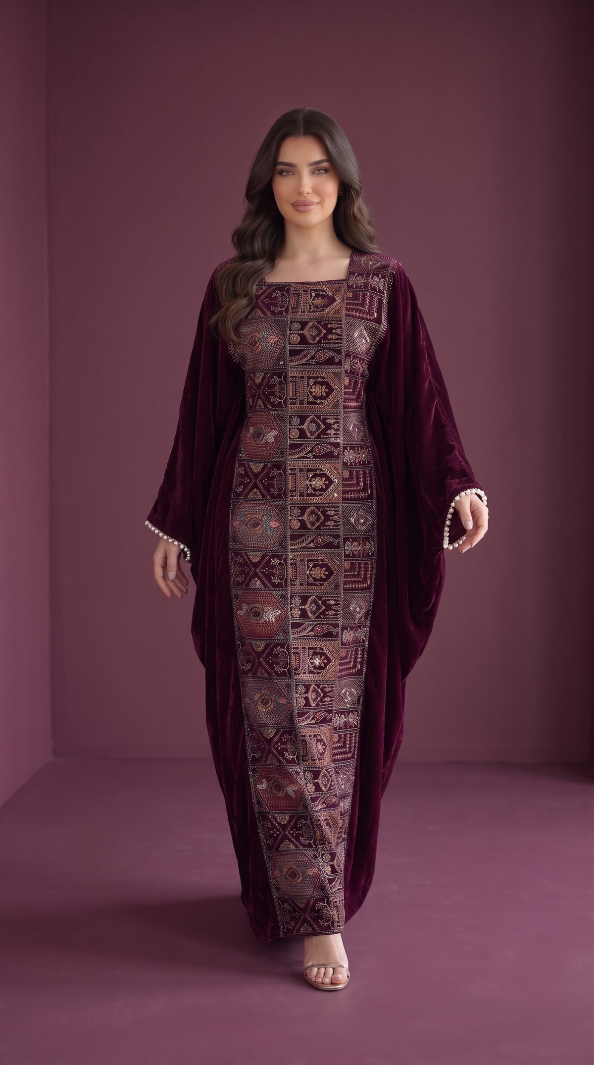 Hala Velvet Burgundy
