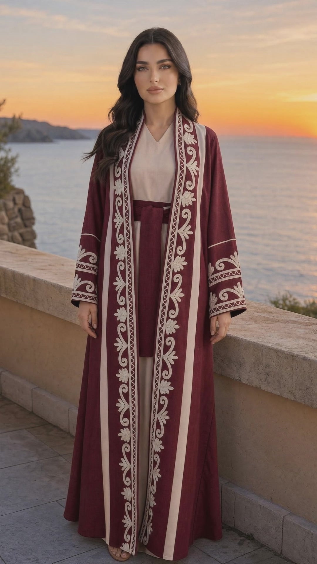 Sultanah Embroidered Abaya Set